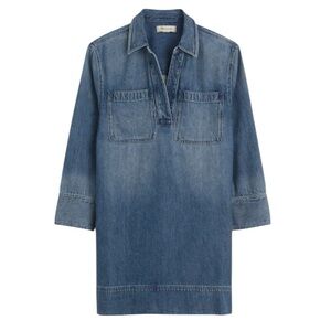 NWOT Madewell Popover Mini Dress: Airy Denim Edition in Croswell Wash
